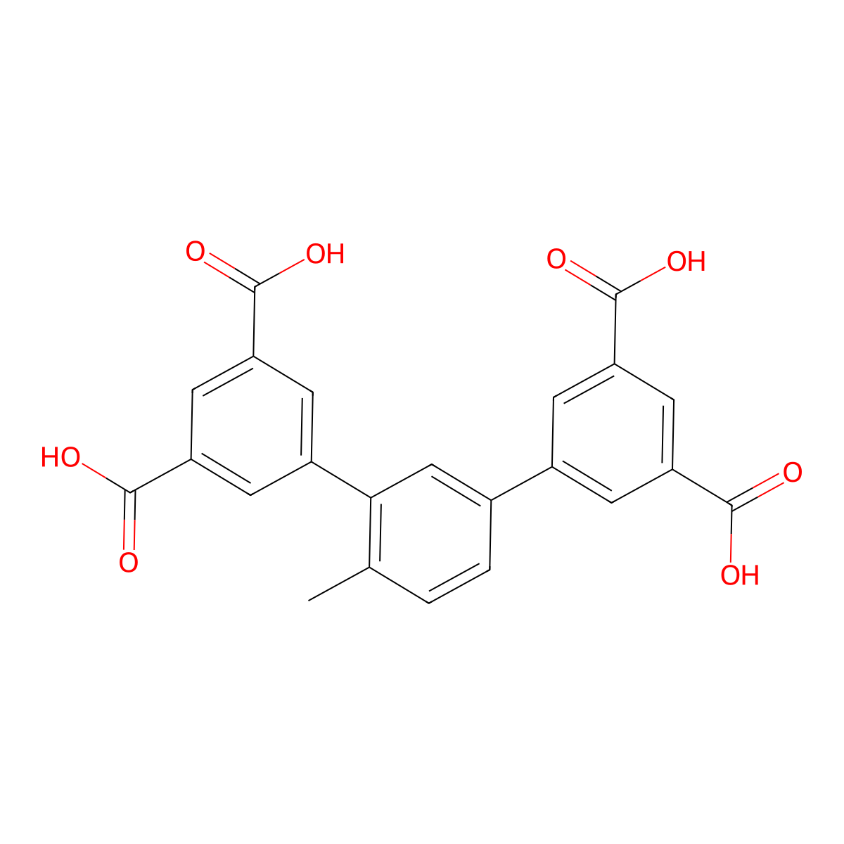 4'-Methyl-[1,1':3',1''-terphenyl]-3,3'',5,5''-tetracarboxylic acid molecular structure, CAS 2231418-80-5