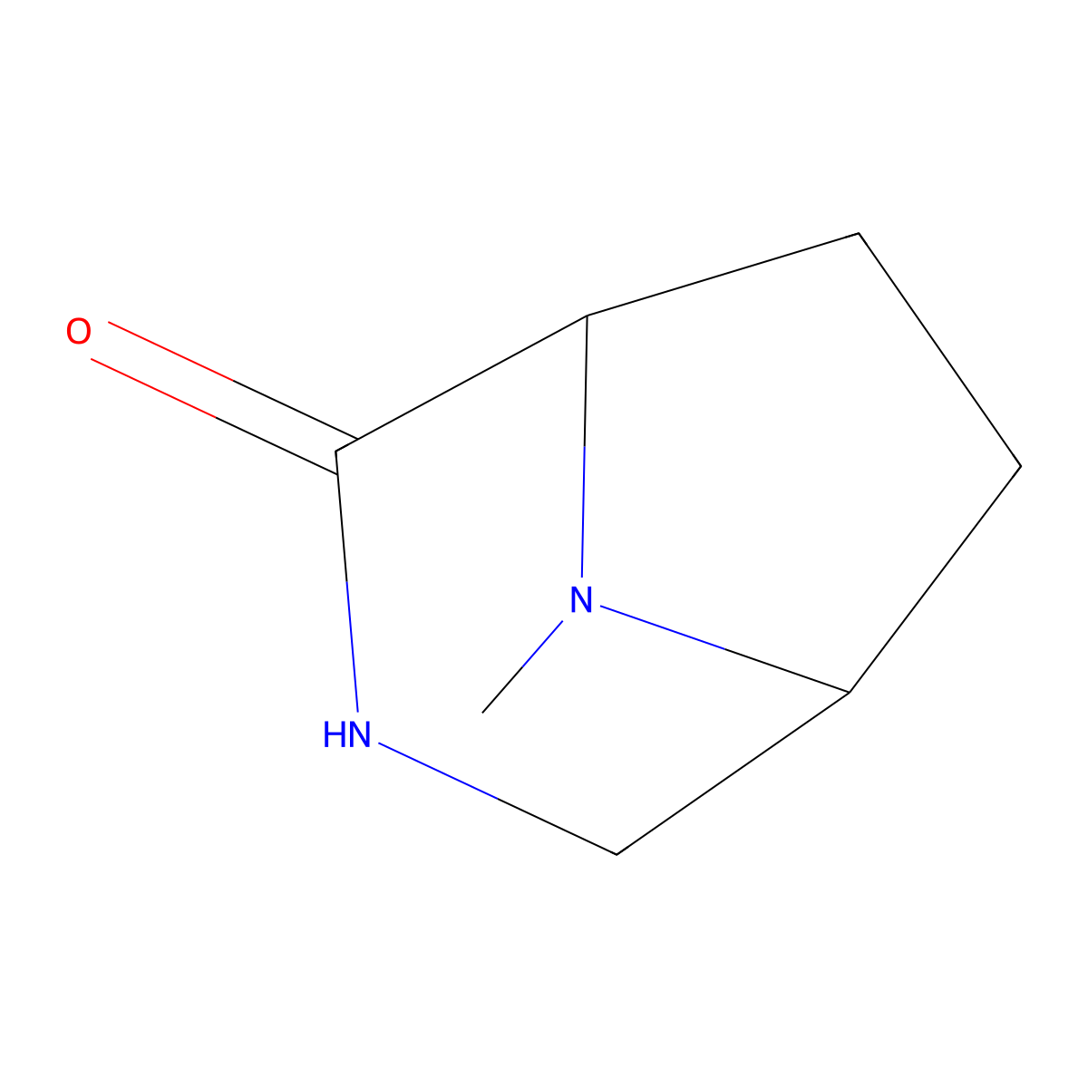 8-Methyl-3,8-diazabicyclo[3.2.1]octan-2-one molecular structure, CAS 22315-26-0