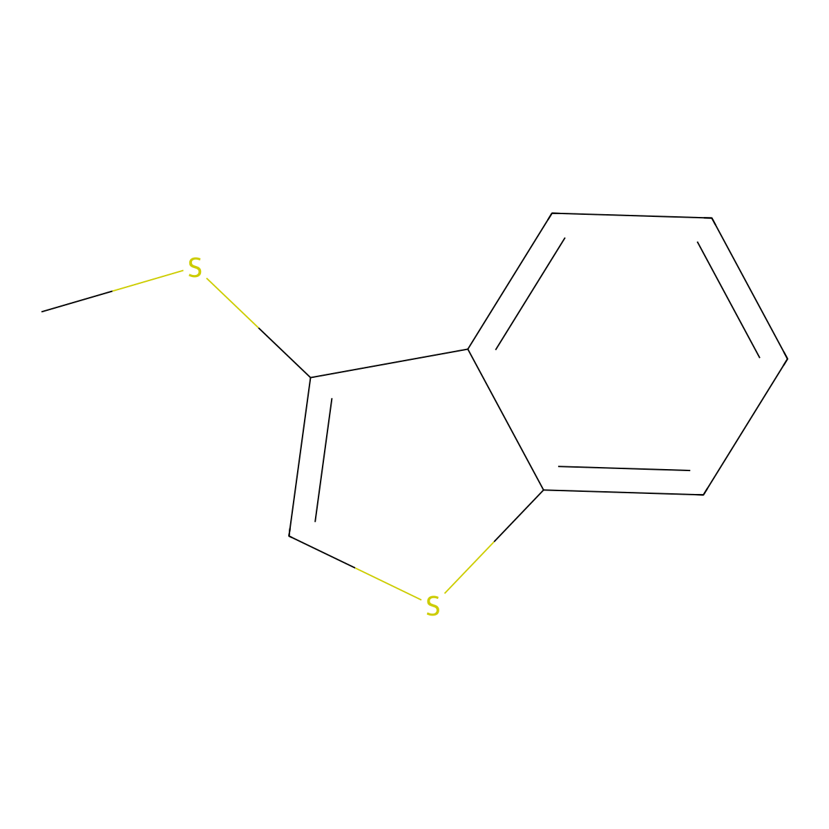 3-(Methylsulfanyl)-1-benzothiophene molecular structure, CAS 22316-03-6
