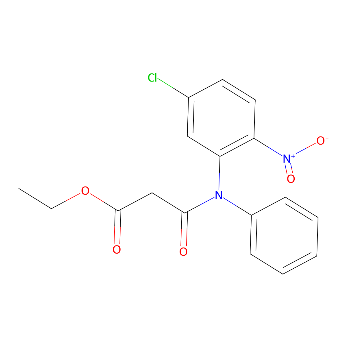 Ethyl 5'-chloro-2'-nitro-N-phenylmalonanilate molecular structure, CAS 22316-45-6