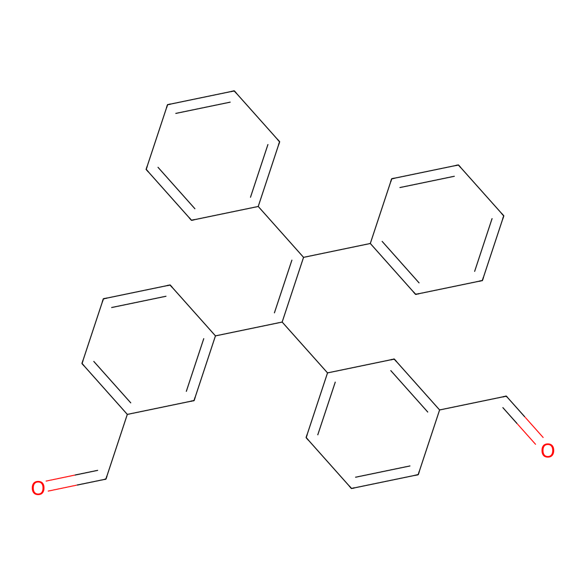 3,3'-(2,2-Diphenylethene-1,1-diyl)dibenzaldehyde molecular structure, CAS 2231618-36-1