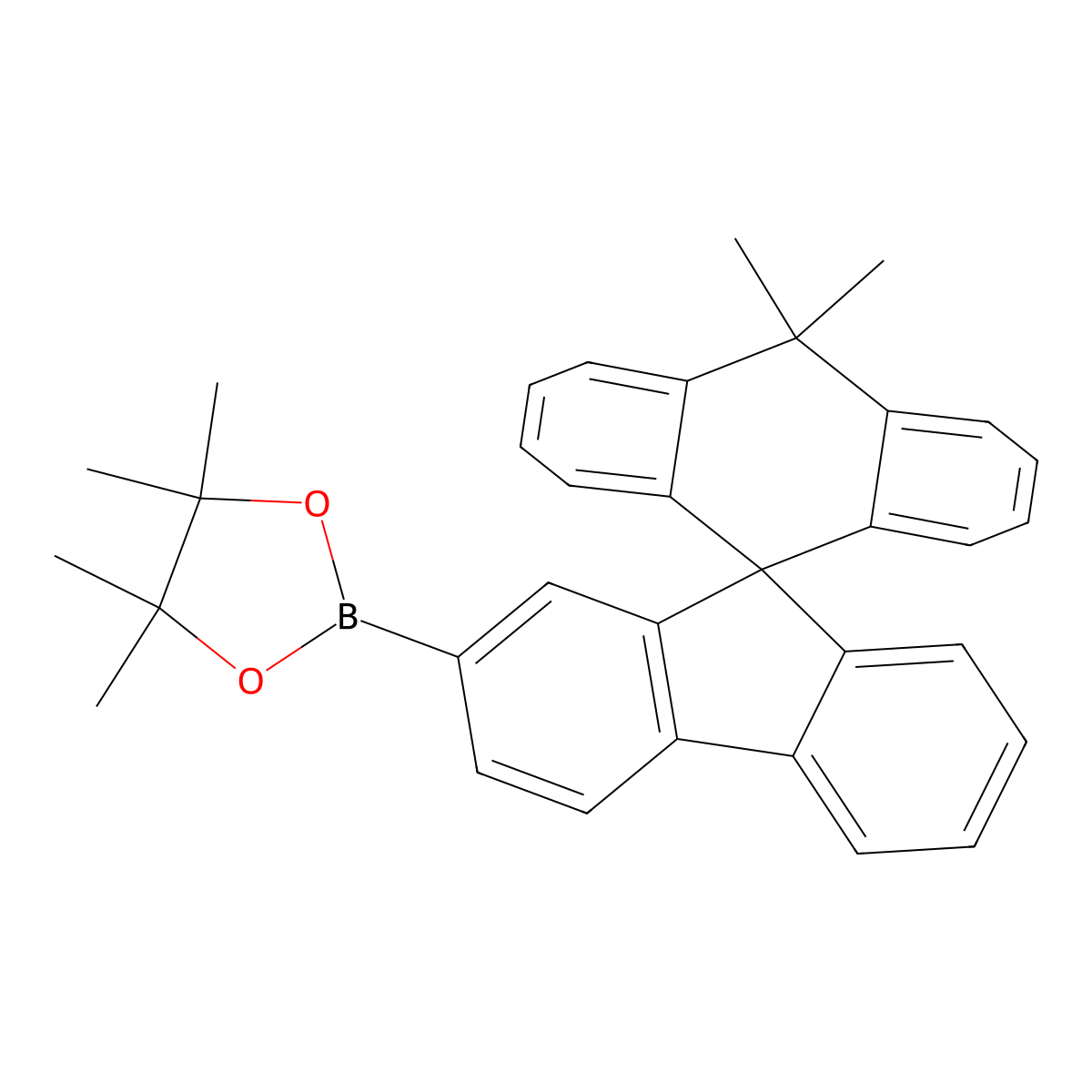 2-(10,10-dimethyl-10H-spiro[anthracene-9,9'-fluoren]-2'-yl)-4,4,5,5-tetramethyl-1,3,2-dioxaborolane molecular structure, CAS 2231620-89-4