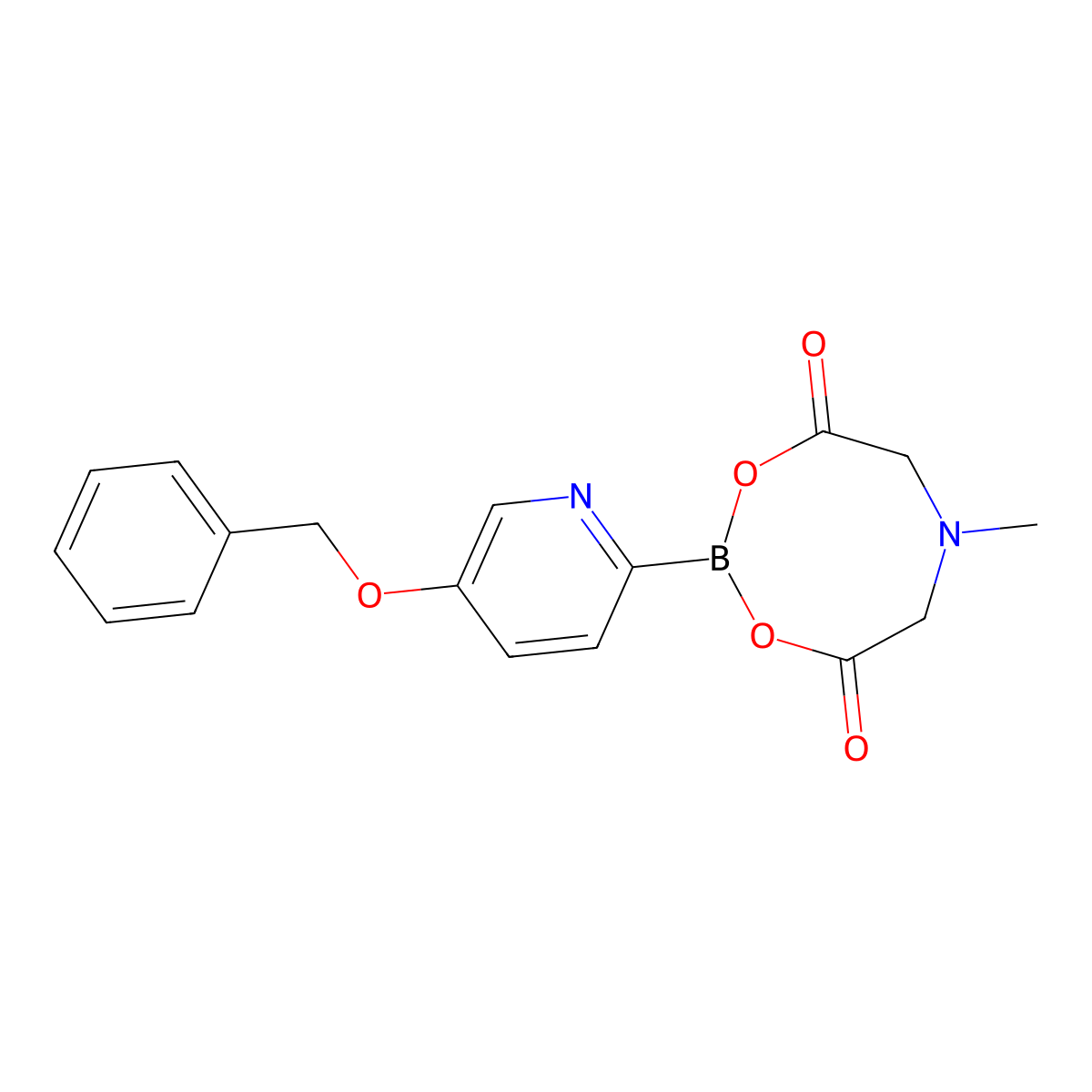 2-(5-(Benzyloxy)pyridin-2-yl)-6-methyl-1,3,6,2-dioxazaborocane-4,8-dione molecular structure, CAS 2231636-07-8