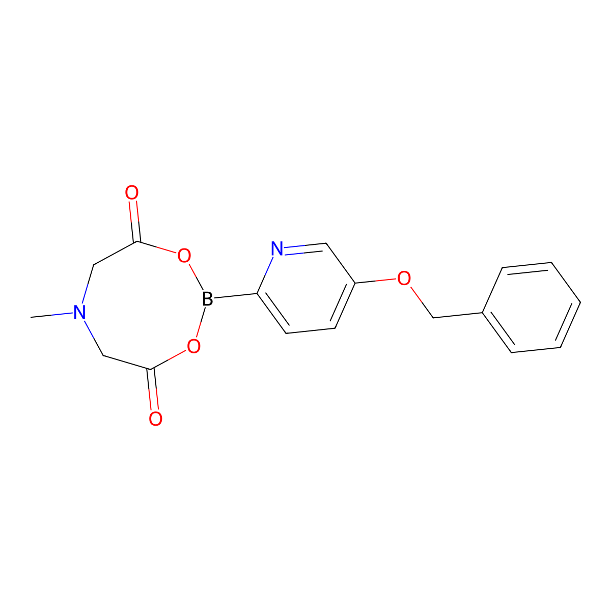 2-(5-(Benzyloxy)pyridin-2-yl)-6-methyl-1,3,6,2-dioxazaborocane-4,8-dione molecular structure, CAS 2231636-07-8