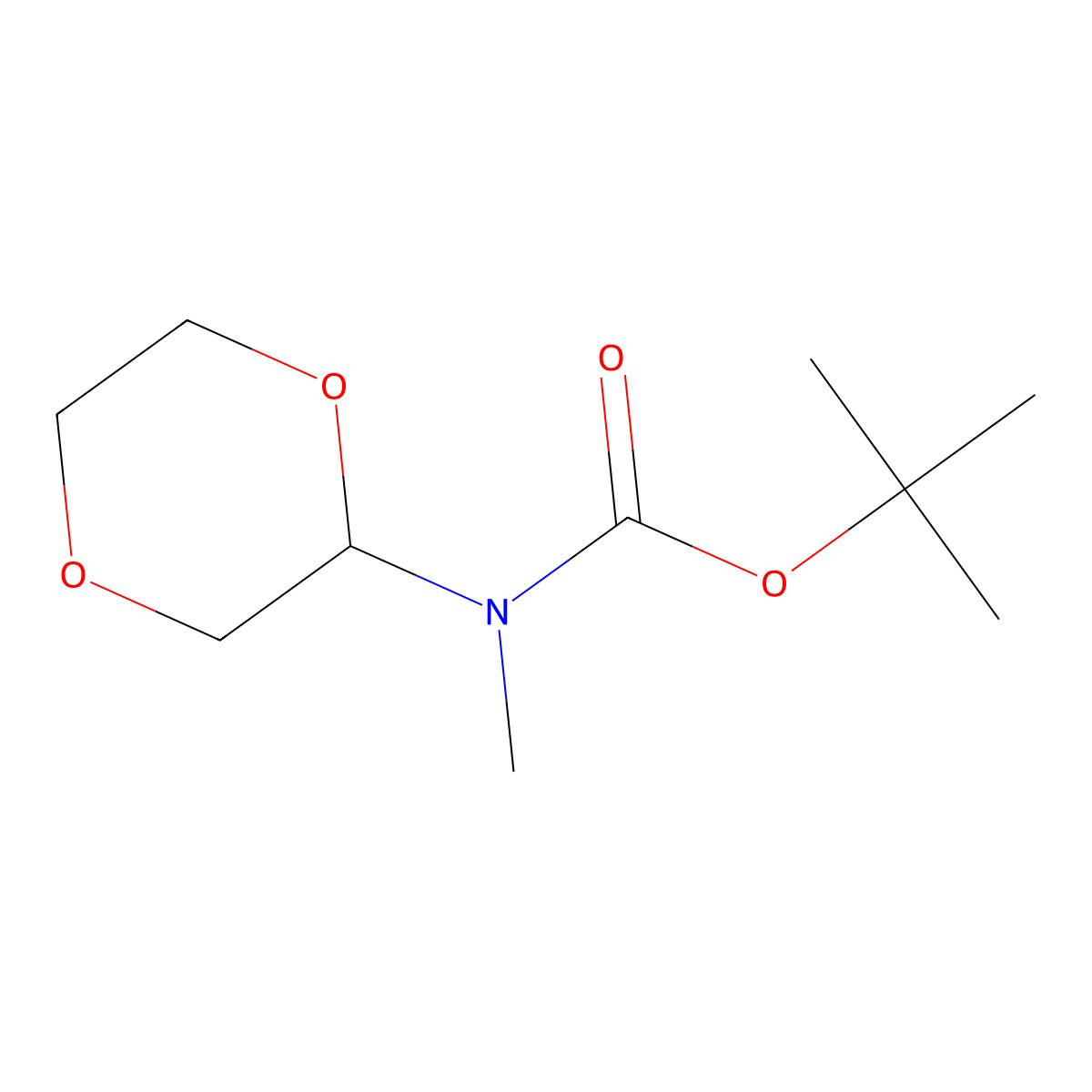 (S)-tert-butyl (1,4-dioxan-2-yl)methylcarbamate molecular structure, CAS 2231663-21-9