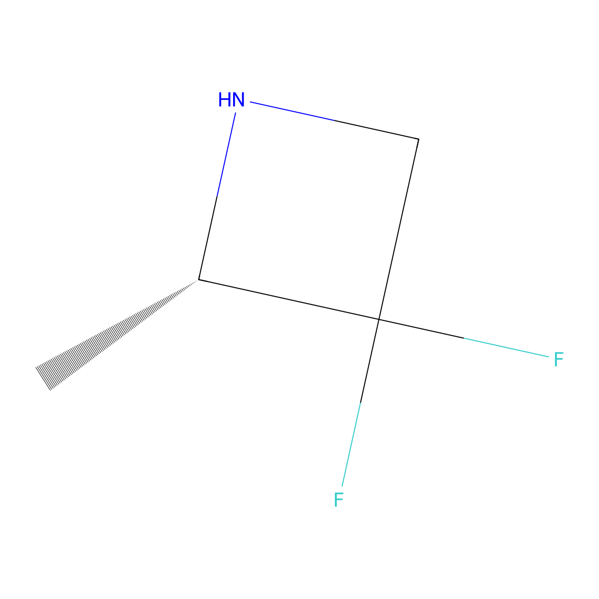 (2S)-3,3-Difluoro-2-methyl-azetidine molecular structure, CAS 2231663-50-4