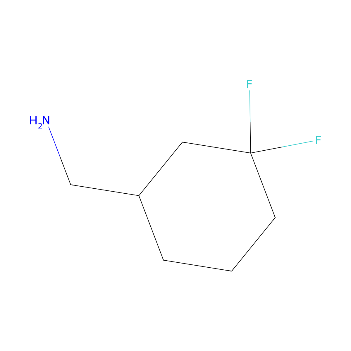 [(1S)-3,3-difluorocyclohexyl]methanamine molecular structure, CAS 2231663-64-0