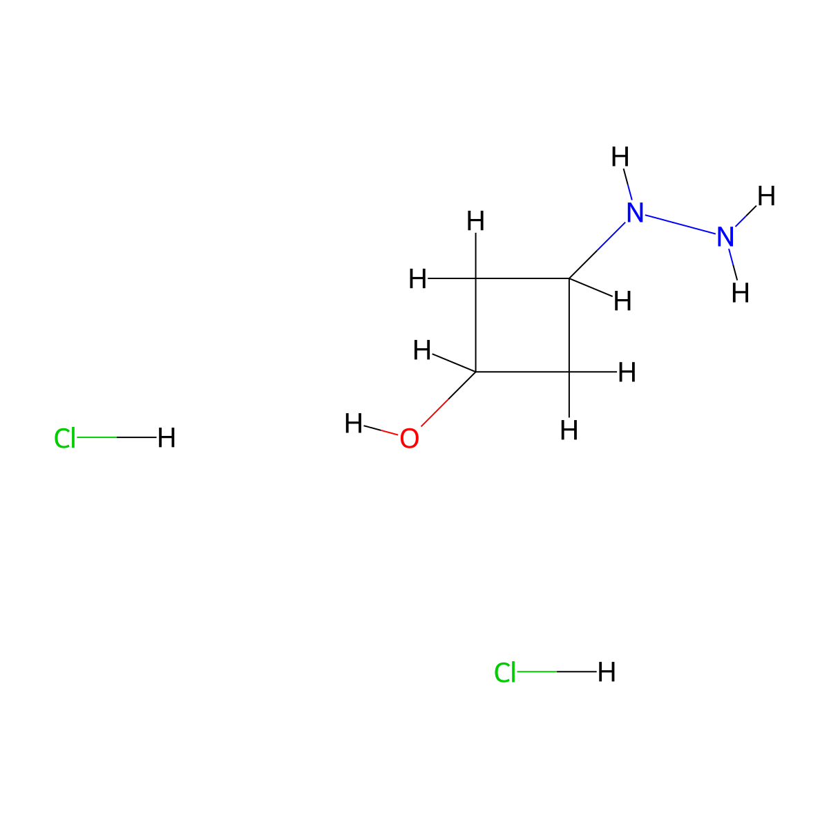 cis-3-Hydrazinocyclobutanol;dihydrochloride molecular structure, CAS 2231663-69-5