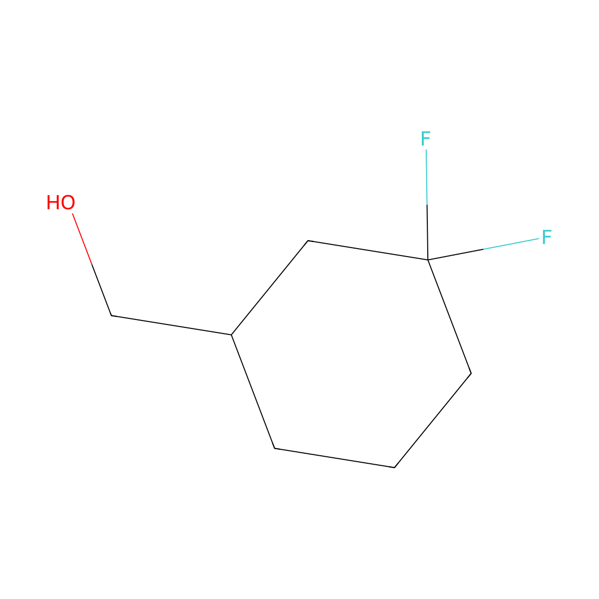 [(1R)-3,3-difluorocyclohexyl]methanol molecular structure, CAS 2231664-00-7