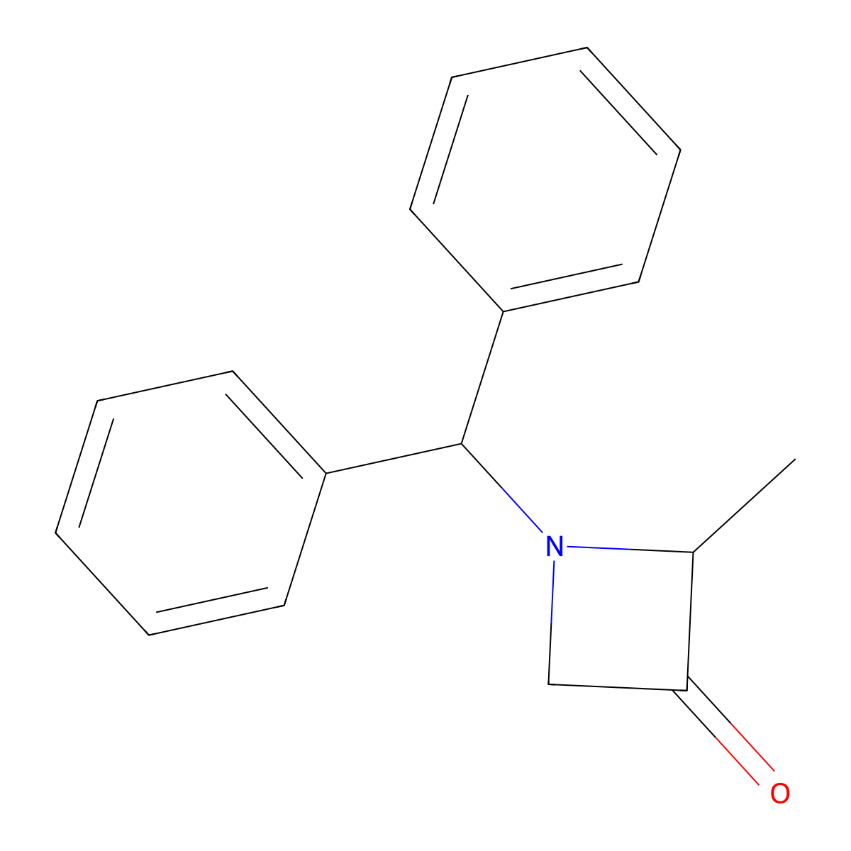 (2S)-1-(diphenylmethyl)-2-methylazetidin-3-one molecular structure, CAS 2231664-10-9
