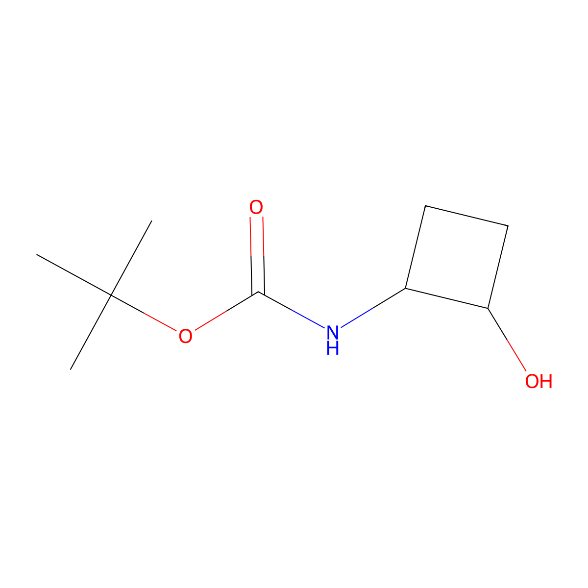 tert-butyl N-[(1S,2S)-2-hydroxycyclobutyl]carbamate molecular structure, CAS 2231664-24-5