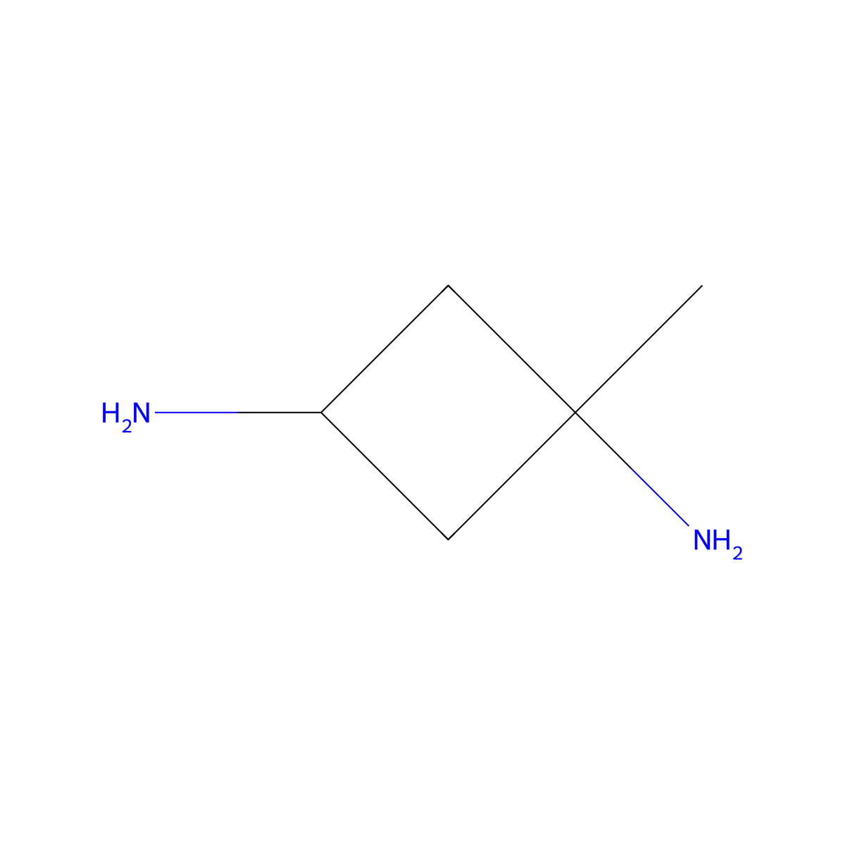 (1s,3r)-1-Methylcyclobutane-1,3-diamine molecular structure, CAS 2231664-28-9