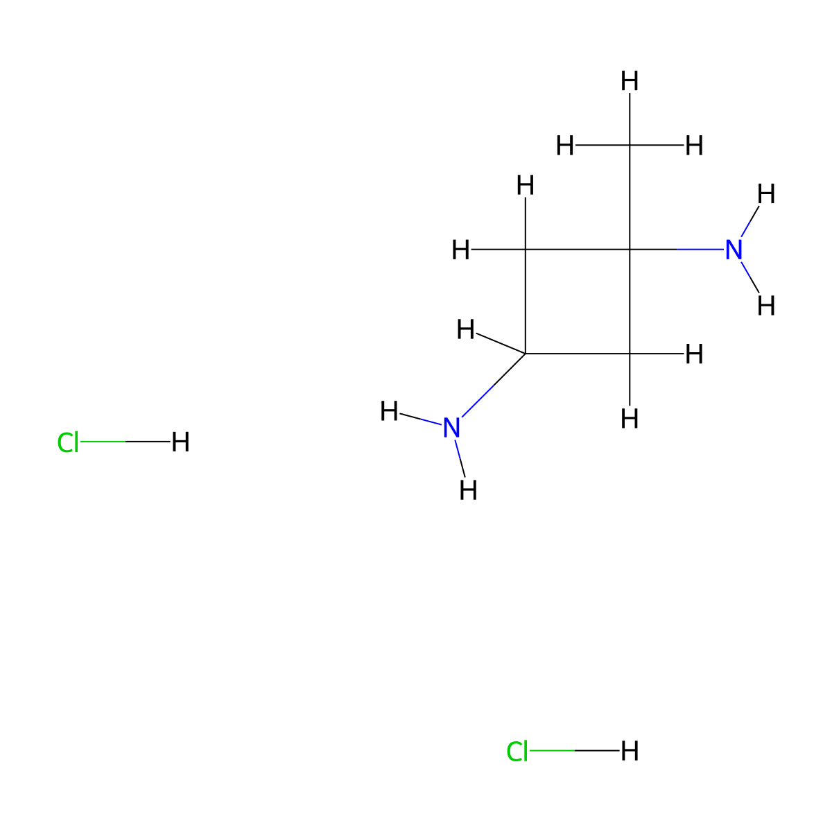1-Methylcyclobutane-1,3-diamine dihydrochloride molecular structure, CAS 2231664-29-0