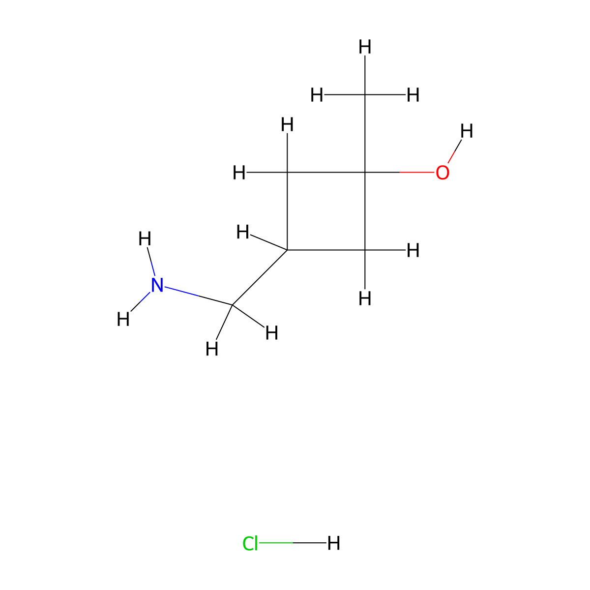 3-(Aminomethyl)-1-methylcyclobutan-1-ol hydrochloride molecular structure, CAS 2231664-53-0