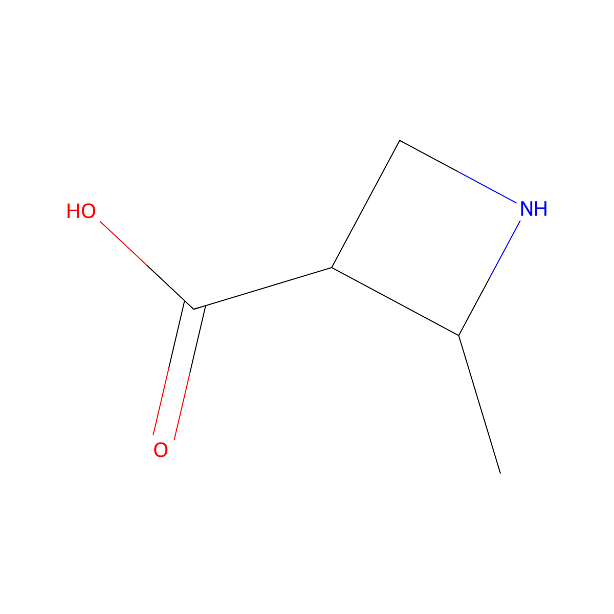 trans-(2R,3S)-2-methylazetidine-3-carboxylic acid molecular structure, CAS 2231664-57-4
