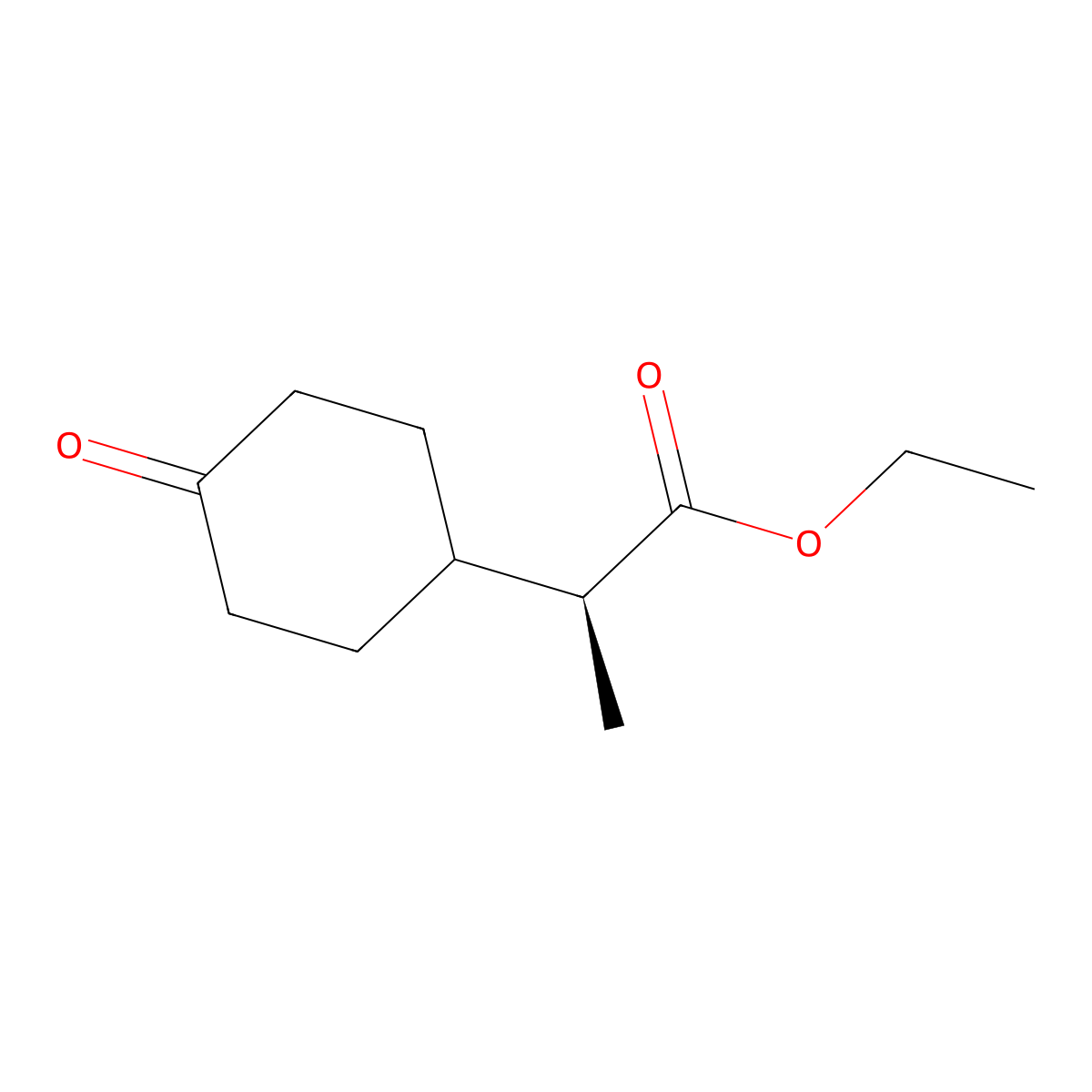 ethyl (2S)-2-(4-oxocyclohexyl)propanoate molecular structure, CAS 2231665-02-2
