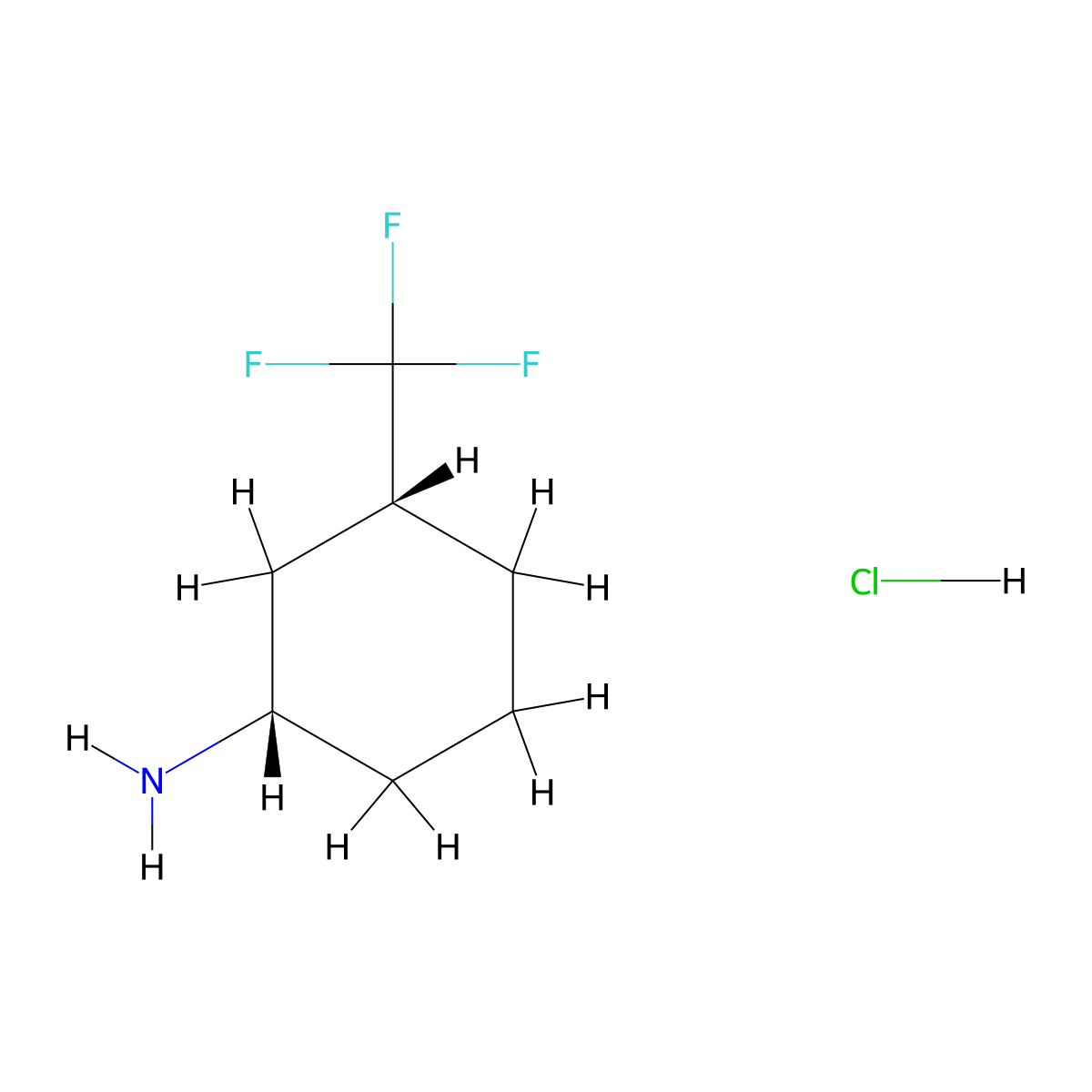 (1S,3R)-3-(Trifluoromethyl)cyclohexan-1-amine hydrochloride molecular structure, CAS 2231665-11-3