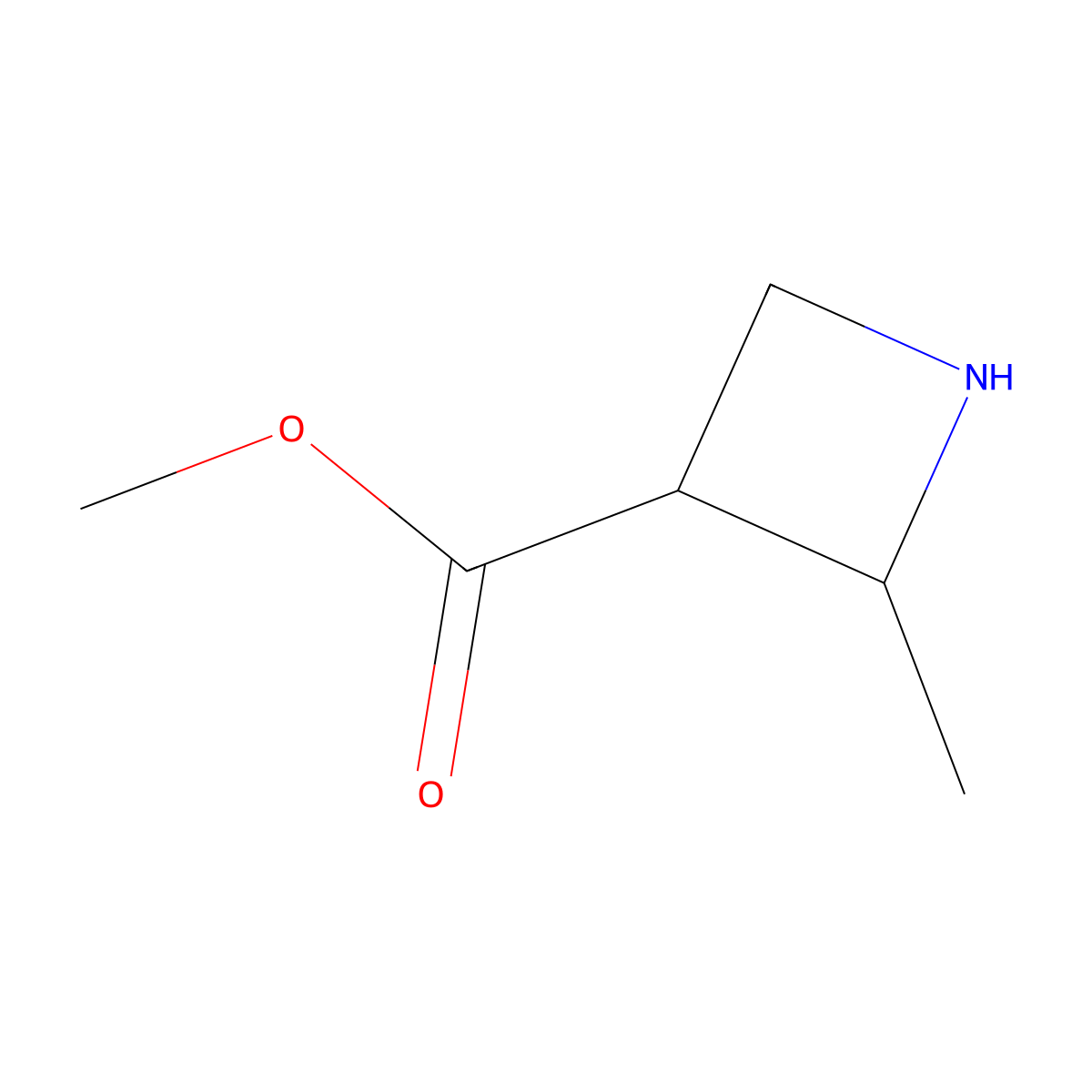 Rel-methyl (2S,3R)-2-methylazetidine-3-carboxylate molecular structure, CAS 2231665-36-2