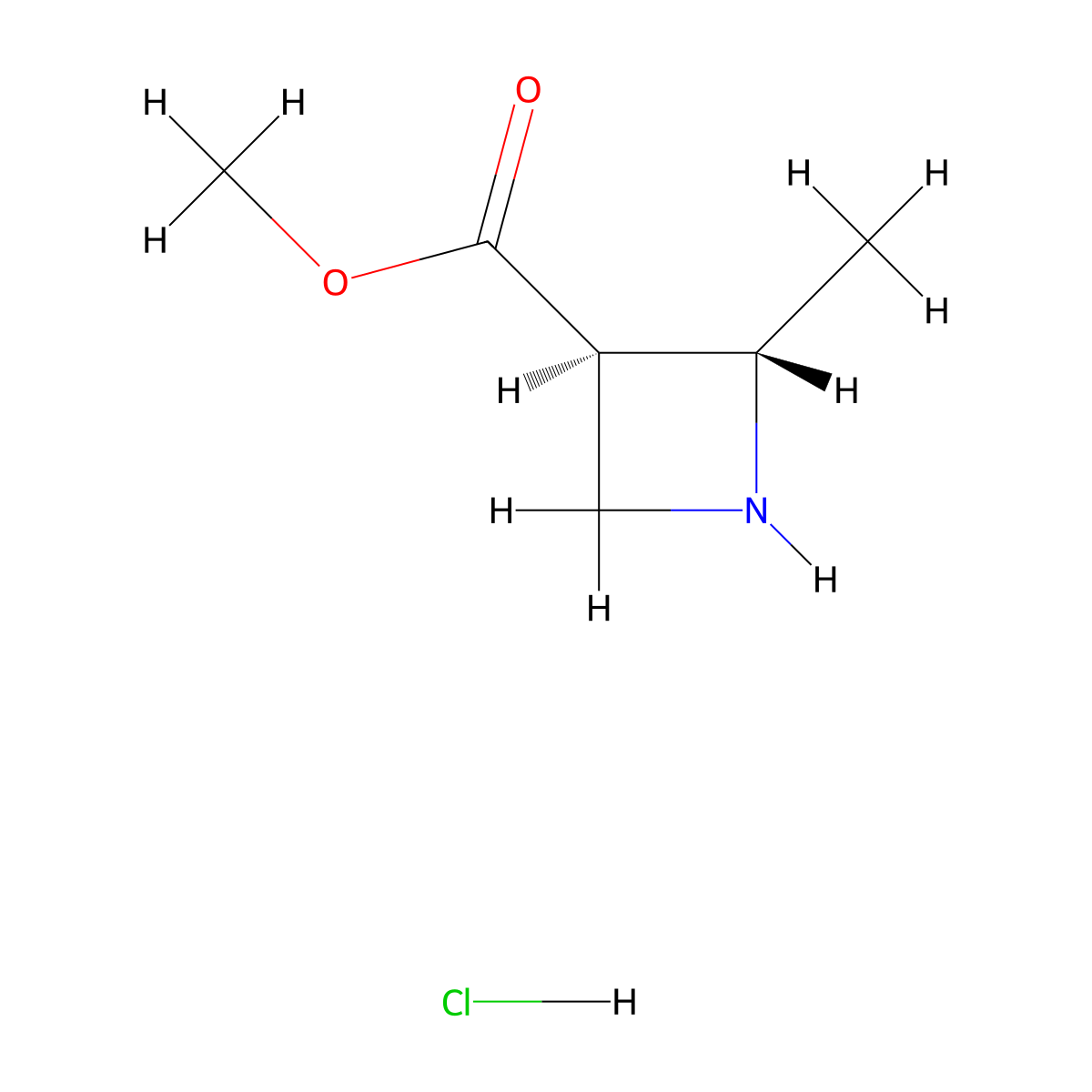 methyl (2S,3R)-2-methylazetidine-3-carboxylate;hydrochloride molecular structure, CAS 2231665-37-3