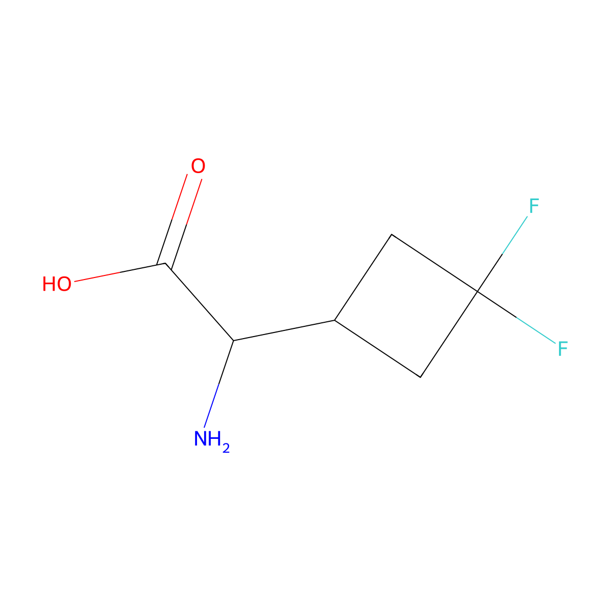 (R)-2-Amino-2-(3,3-difluorocyclobutyl)acetic acid molecular structure, CAS 2231665-47-5