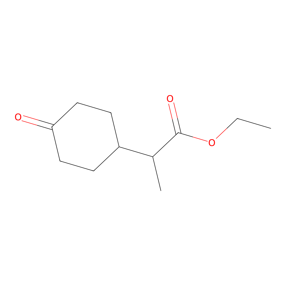 ethyl (2R)-2-(4-oxocyclohexyl)propanoate molecular structure, CAS 2231666-19-4