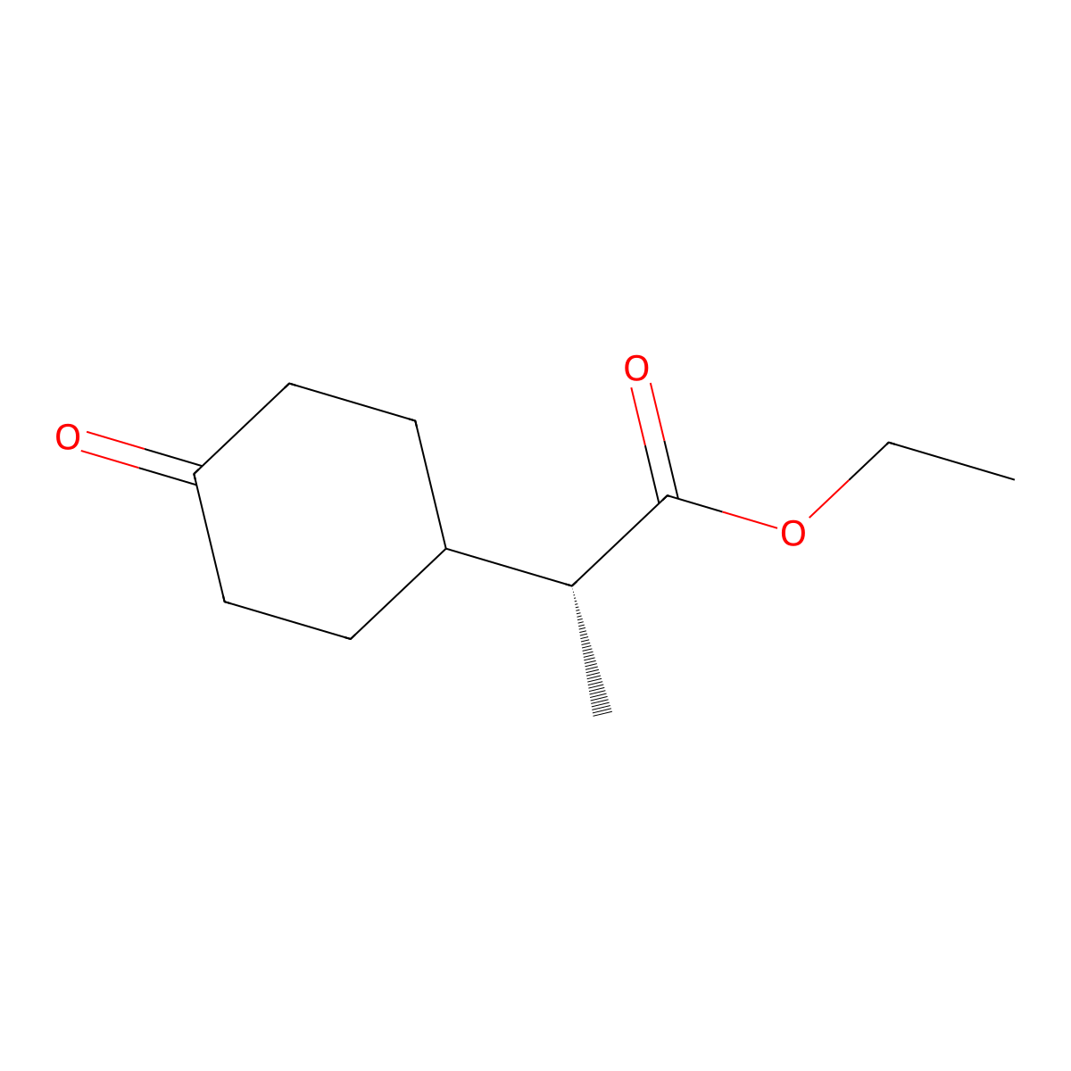 ethyl (2R)-2-(4-oxocyclohexyl)propanoate molecular structure, CAS 2231666-19-4
