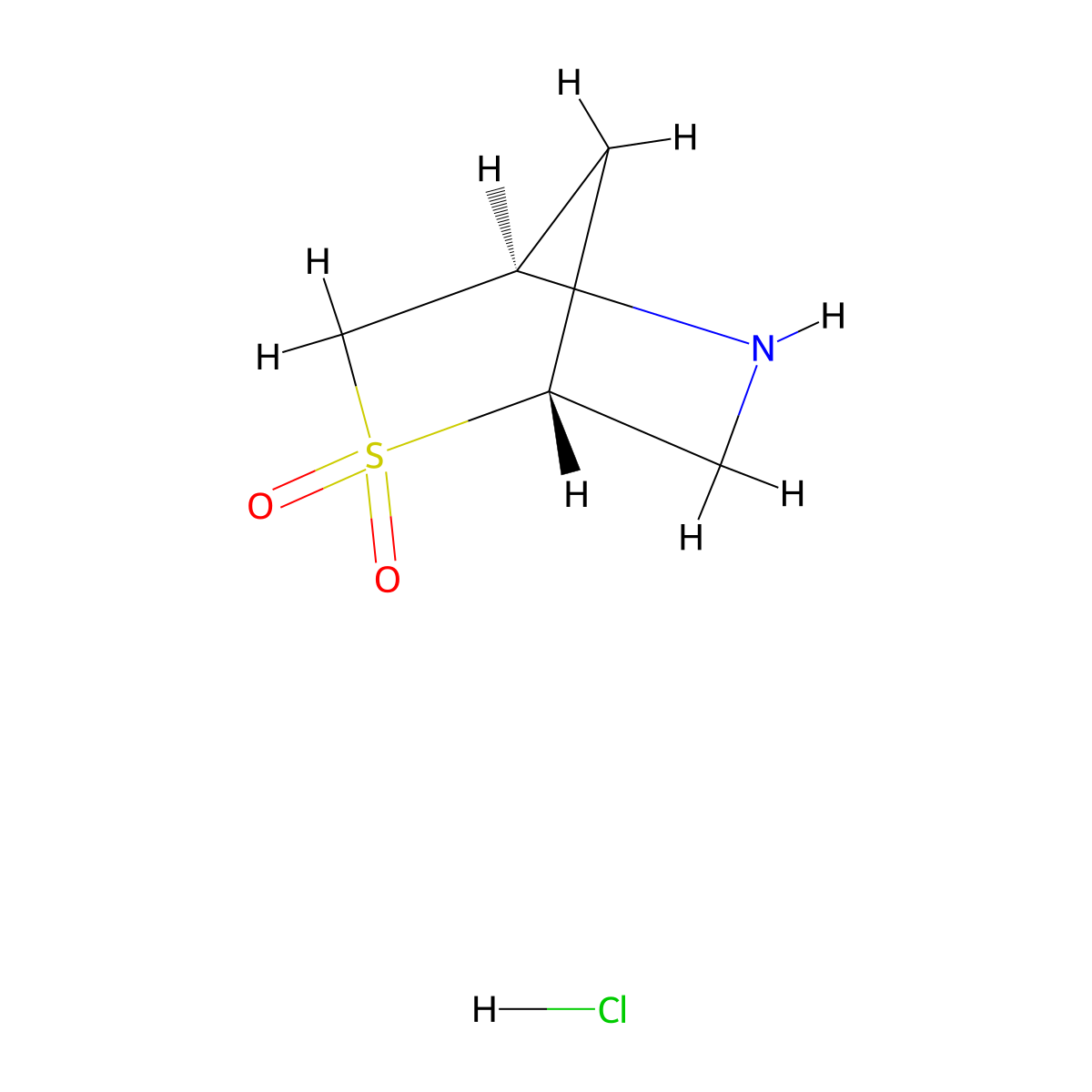 (1R,4R)-2lambda-thia-5-azabicyclo[2.2.1]heptane-2,2-dione hydrochloride molecular structure, CAS 2231666-40-1