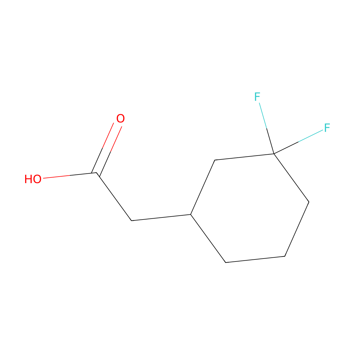 2-[(1S)-3,3-difluorocyclohexyl]acetic acid molecular structure, CAS 2231666-42-3