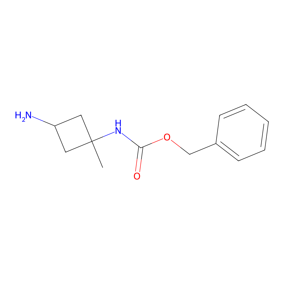 benzyl N-[(1s,3r)-3-amino-1-methylcyclobutyl]carbamate molecular structure, CAS 2231666-53-6