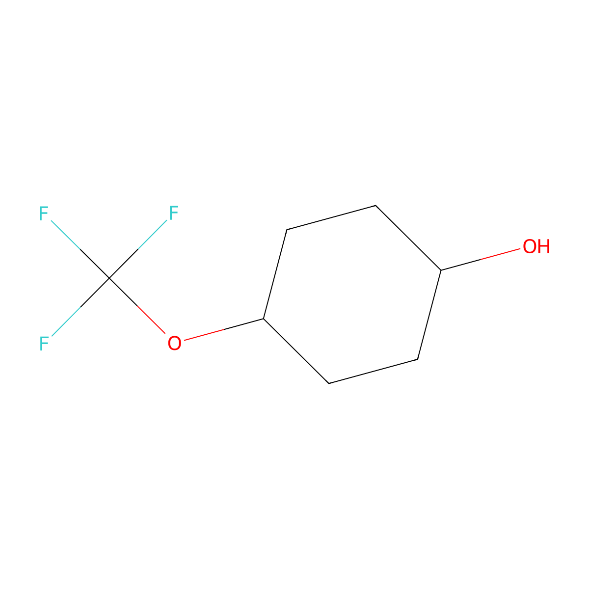 4-(Trifluoromethoxy)cyclohexanol molecular structure, CAS 2231672-89-0