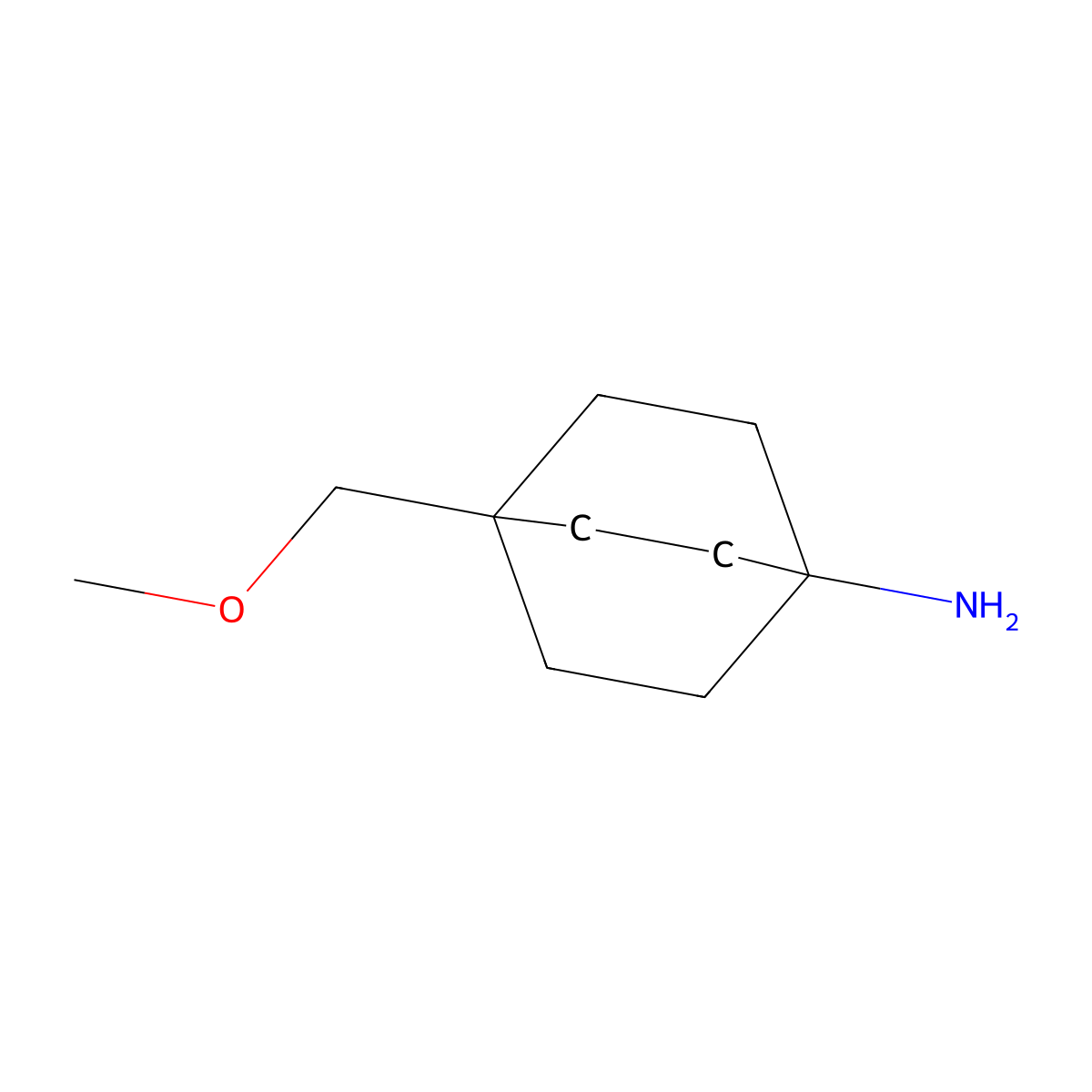 4-(Methoxymethyl)bicyclo[2.2.2]octan-1-amine molecular structure, CAS 2231672-92-5
