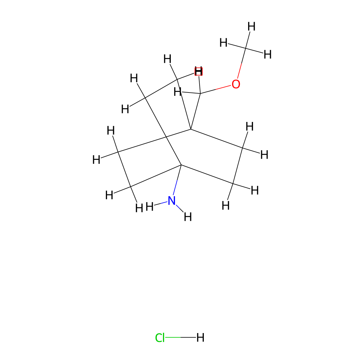 4-(Methoxymethyl)bicyclo[2.2.2]octan-1-amine hydrochloride molecular structure, CAS 2231672-93-6