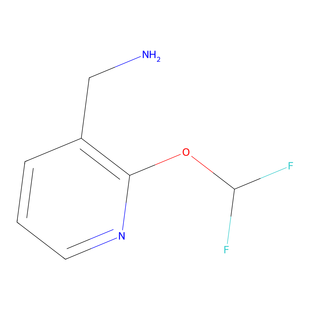 [2-(Difluoromethoxy)pyridin-3-yl]methanamine molecular structure, CAS 2231672-96-9