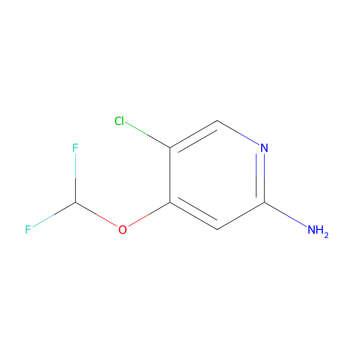 5-Chloro-4-(difluoromethoxy)pyridin-2-amine molecular structure, CAS 2231672-98-1