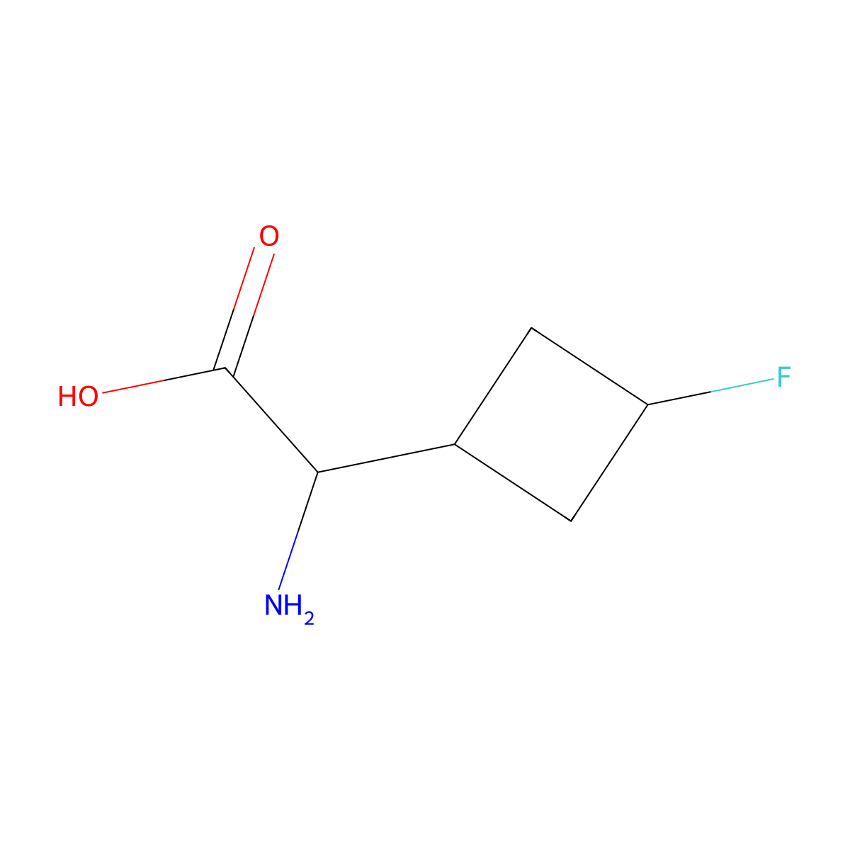 2-Amino-2-(3-fluorocyclobutyl)acetic acid molecular structure, CAS 2231673-08-6