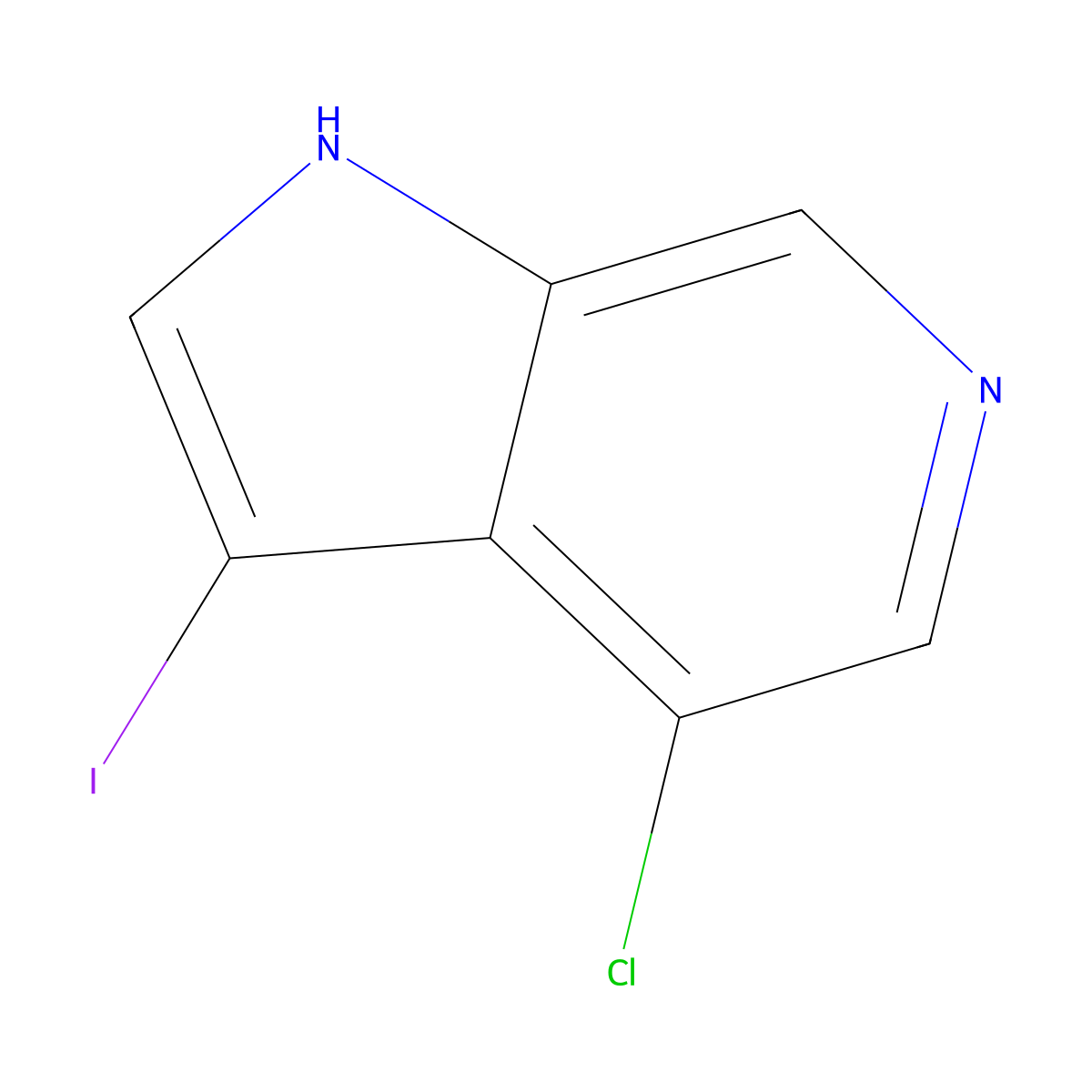 4-chloro-3-iodo-1H-pyrrolo[2,3-c]pyridine molecular structure, CAS 2231673-23-5