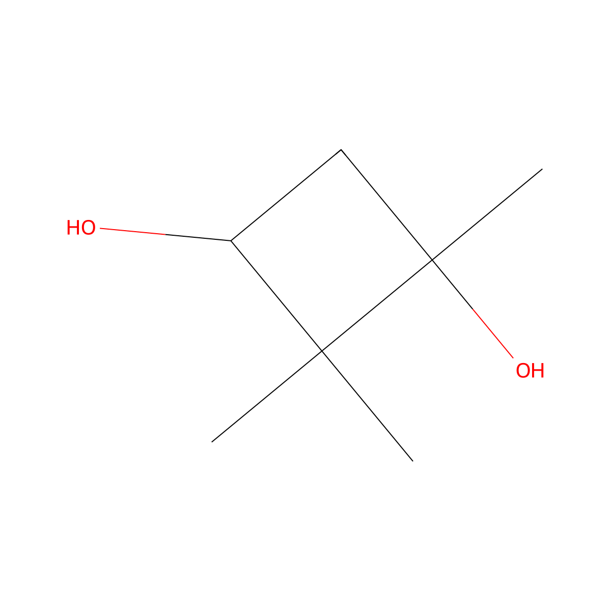 1,2,2-Trimethylcyclobutane-1,3-diol molecular structure, CAS 2231673-24-6