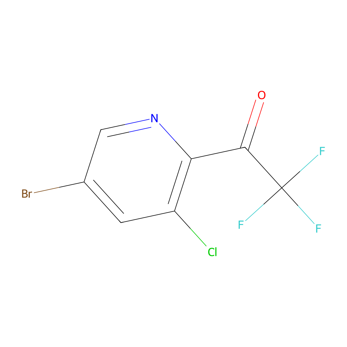 1-(5-Bromo-3-chloropyridin-2-yl)-2,2,2-trifluoroethanone molecular structure, CAS 2231673-26-8