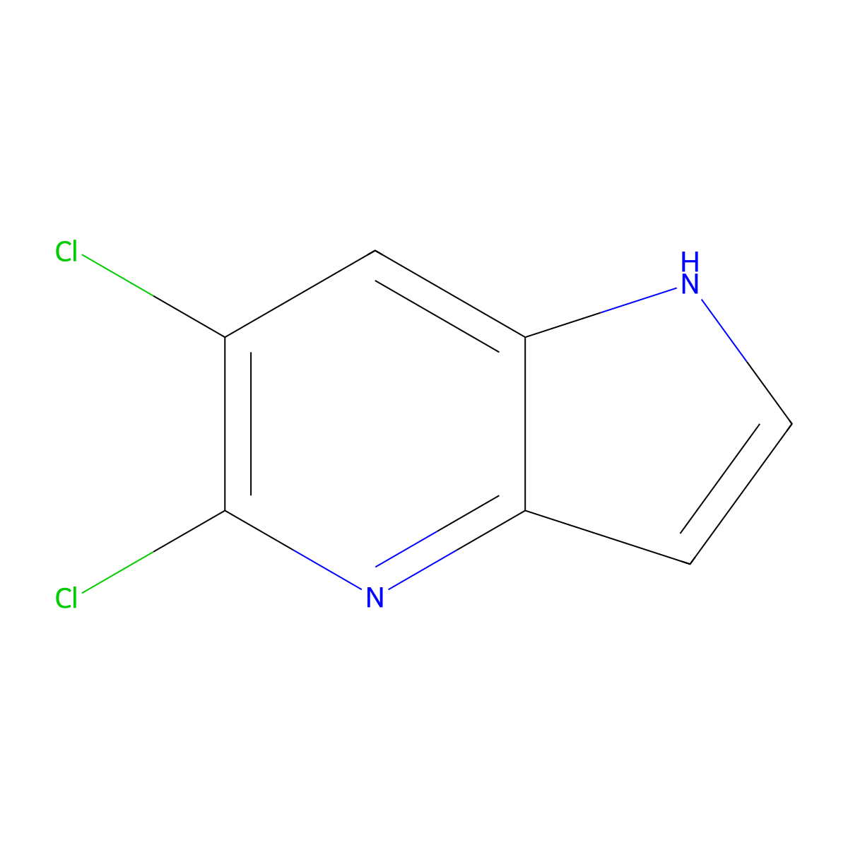 5,6-dichloro-1H-pyrrolo[3,2-b]pyridine molecular structure, CAS 2231673-54-2
