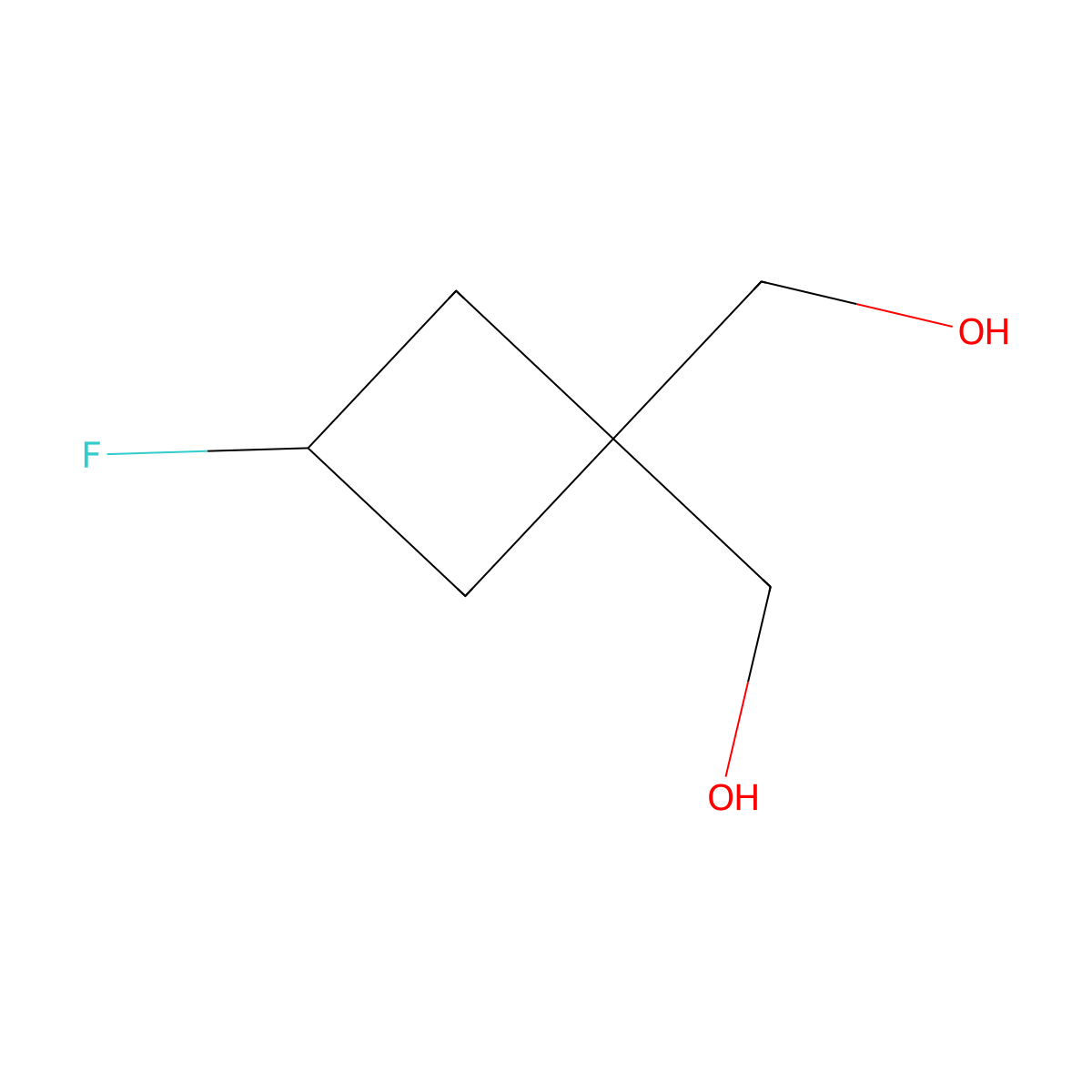 [3-Fluoro-1-(hydroxymethyl)cyclobutyl]methanol molecular structure, CAS 2231673-56-4