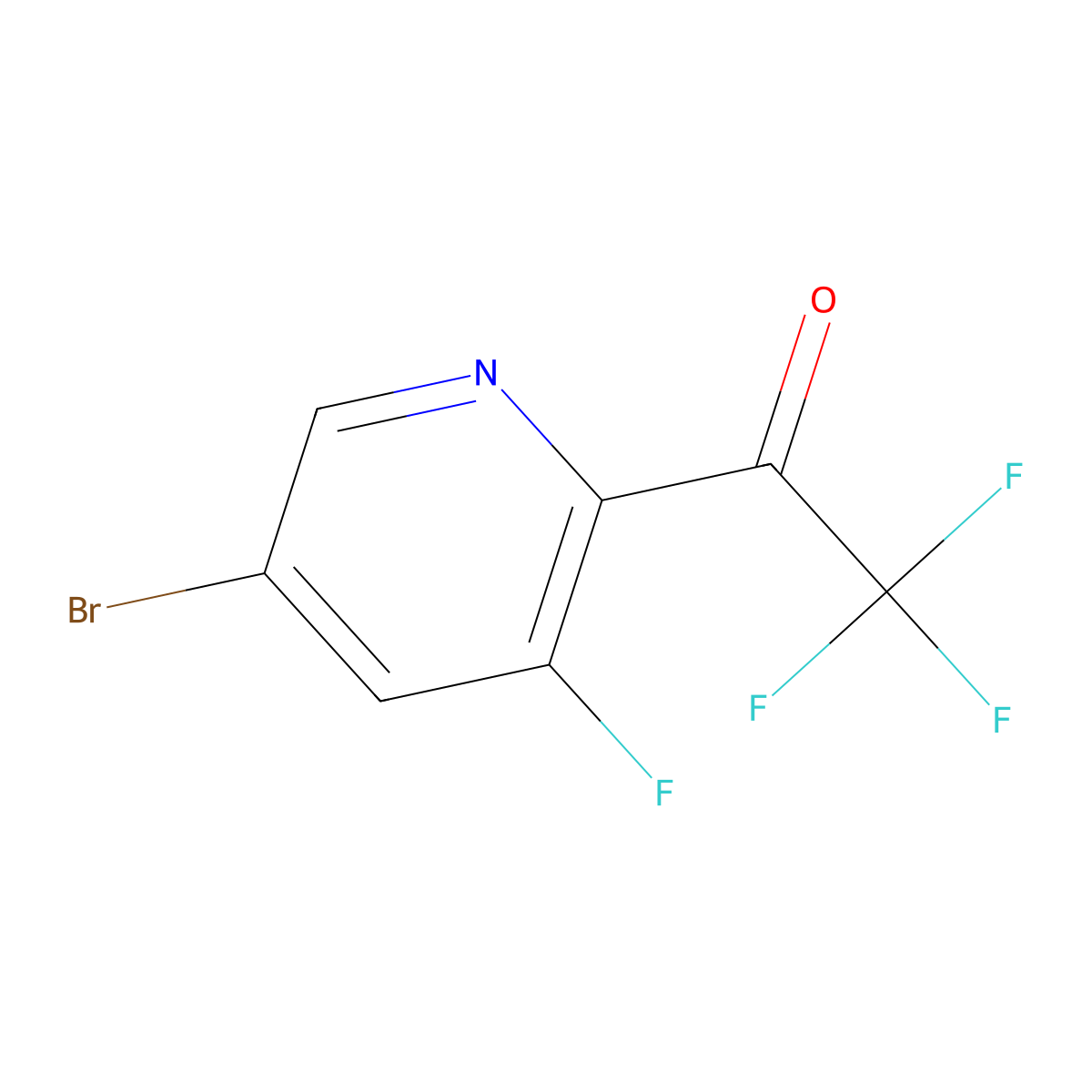 1-(5-Bromo-3-fluoropyridin-2-yl)-2,2,2-trifluoroethanone molecular structure, CAS 2231673-60-0