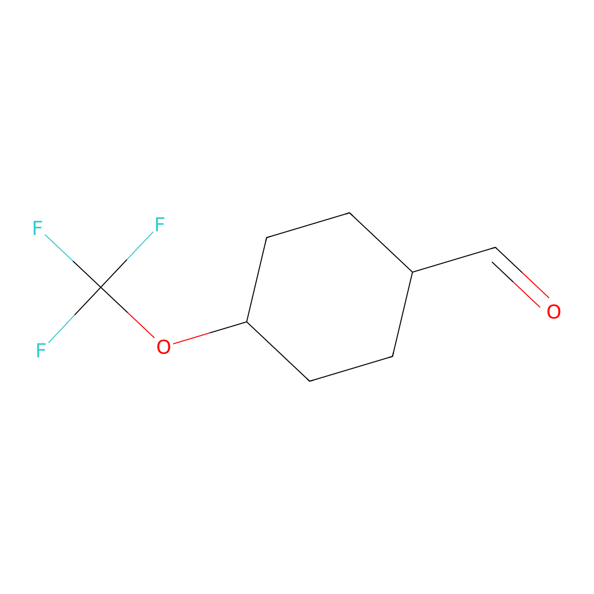 4-(Trifluoromethoxy)cyclohexanecarbaldehyde molecular structure, CAS 2231673-69-9