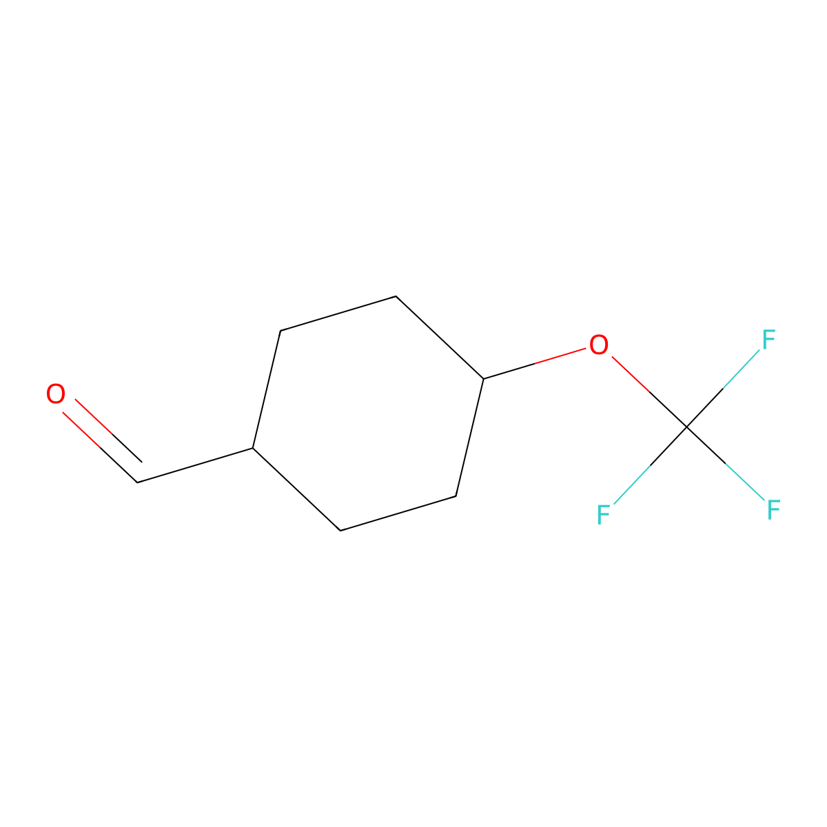 4-(Trifluoromethoxy)cyclohexanecarbaldehyde molecular structure, CAS 2231673-69-9