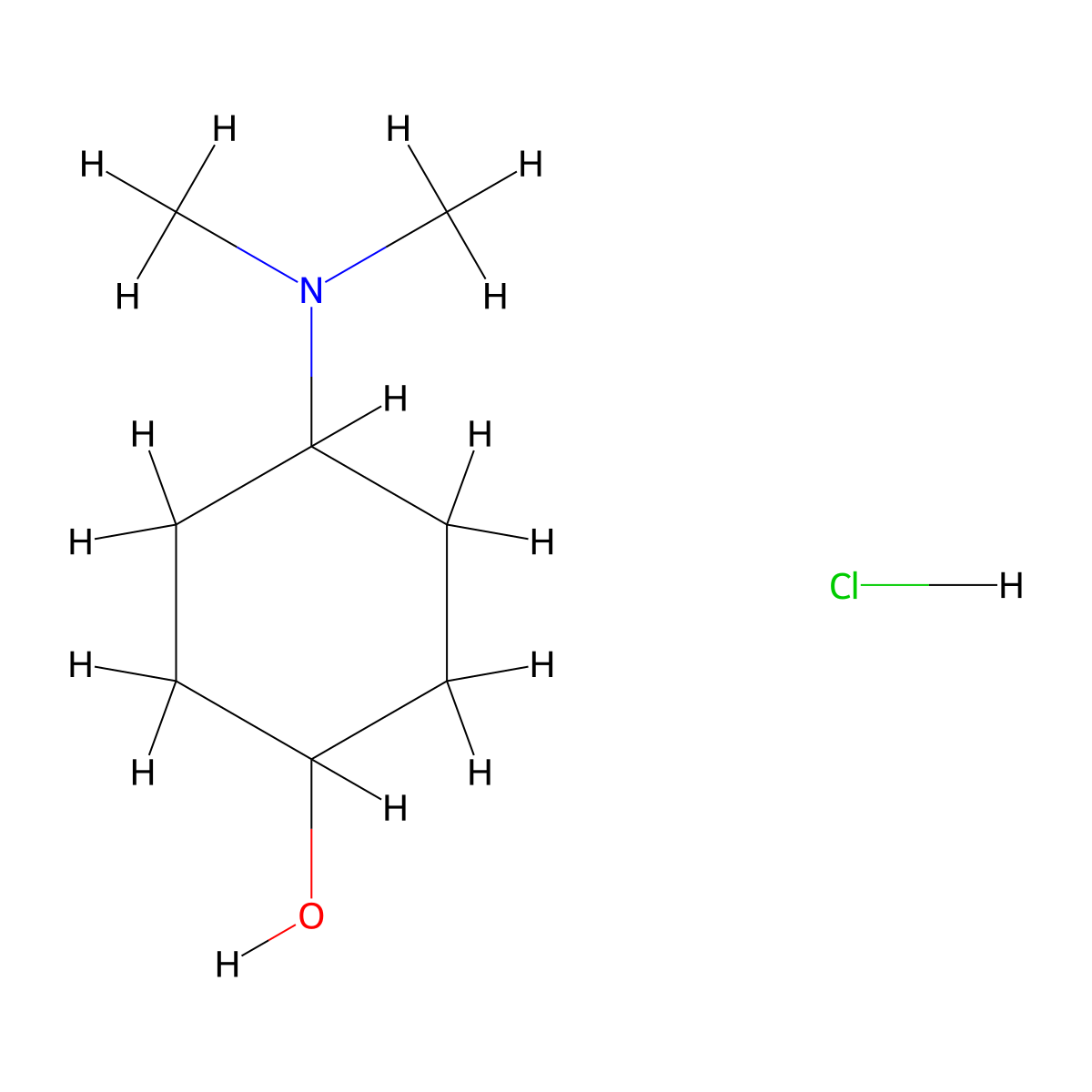 trans-4-(Dimethylamino)cyclohexanol;hydrochloride molecular structure, CAS 2231673-70-2