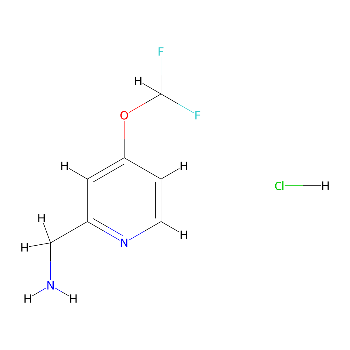 (4-(Difluoromethoxy)pyridin-2-yl)methanamine hydrochloride molecular structure, CAS 2231673-75-7