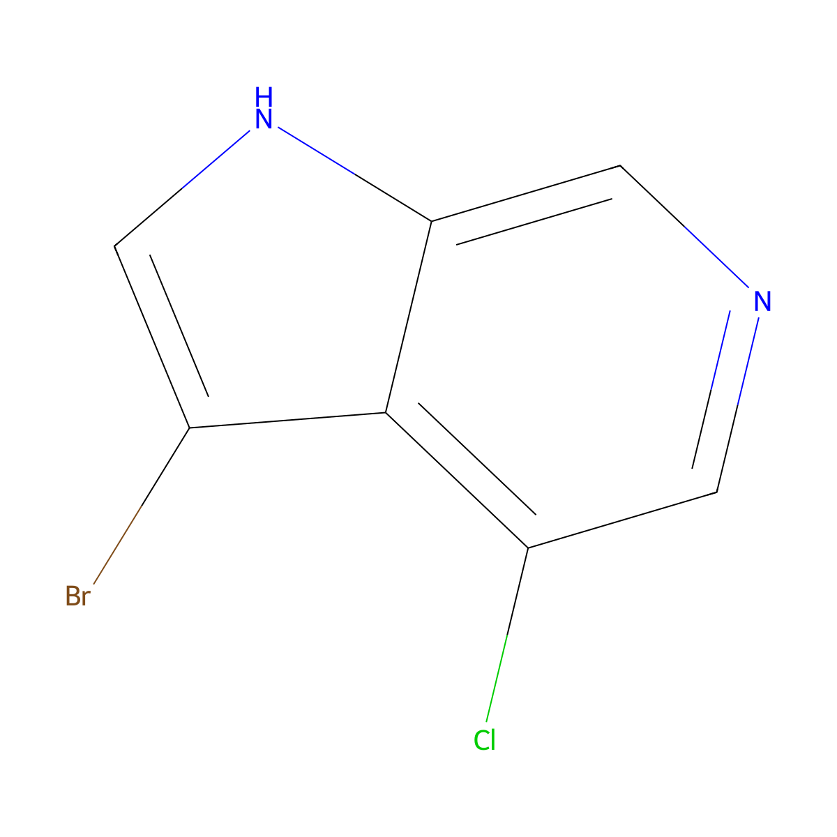 3-bromo-4-chloro-1H-pyrrolo[2,3-c]pyridine molecular structure, CAS 2231673-82-6