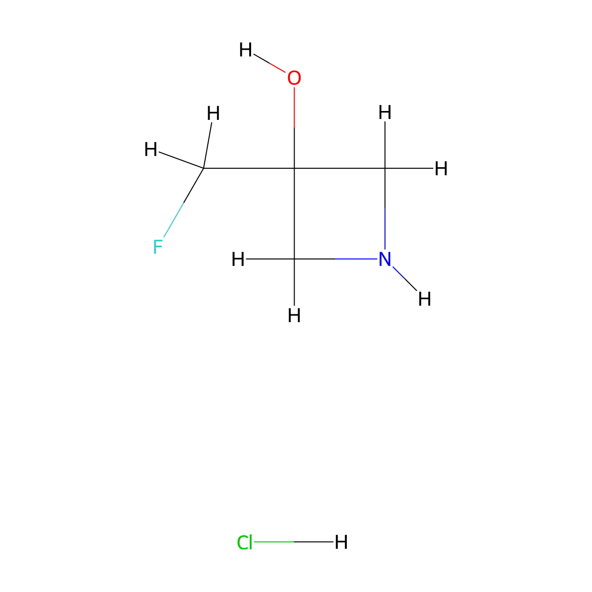 3-(Fluoromethyl)azetidin-3-ol hydrochloride molecular structure, CAS 2231673-86-0