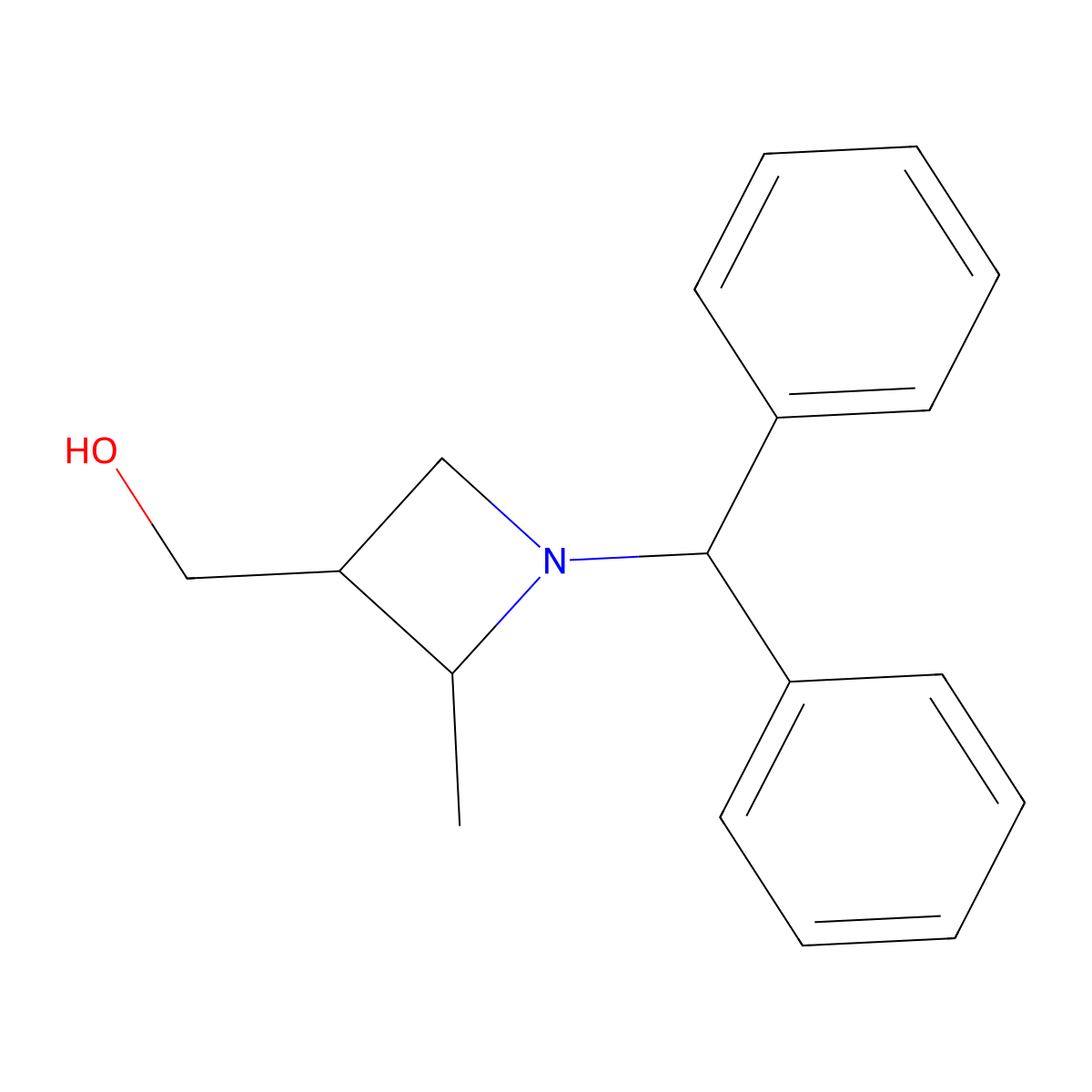 (1-Benzhydryl-2-methylazetidin-3-yl)methanol molecular structure, CAS 2231673-88-2