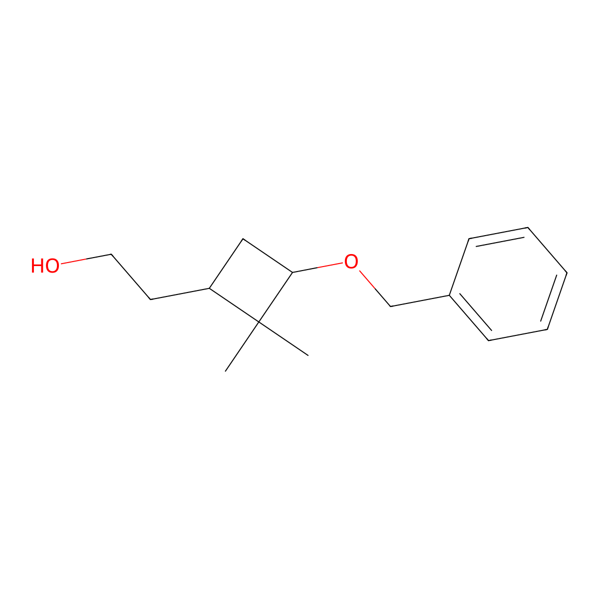 2-(3-Benzyloxy-2,2-dimethyl-cyclobutyl)ethanol molecular structure, CAS 2231673-98-4