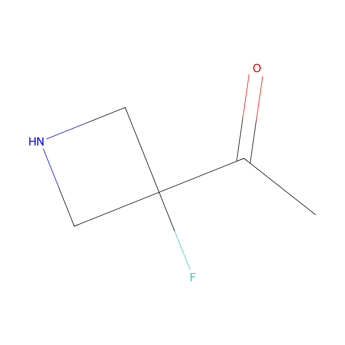 1-(3-Fluoroazetidin-3-yl)ethanone molecular structure, CAS 2231674-01-2